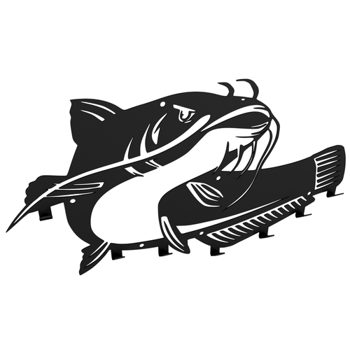 Metalowy wieszak ścienny na kurtki ubrania klucze loftowy RYBA SUM biały na Arena.pl