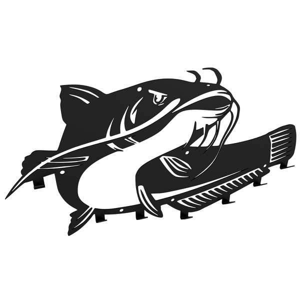 Metalowy wieszak ścienny na kurtki ubrania klucze loftowy RYBA SUM biały zdjęcie 3