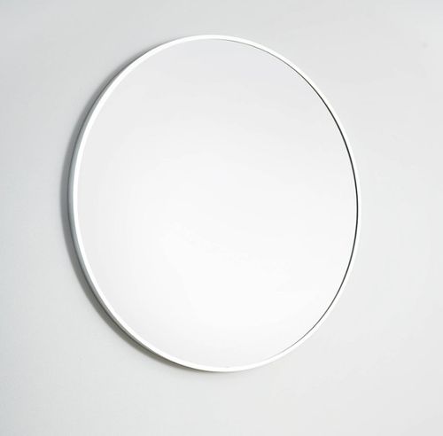 Lustro LOFT  FI80cm białe ścienne okrągłe łazienkowe do salonu sypialni loftowe Industrialne minimalistyczne na Arena.pl