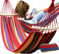 HAMAK OGRODOWY ZE STELAŻEM JEDNOOSOBOWY HUŚTAWKA DO OGRODU 1 OSOBOWY 200x80