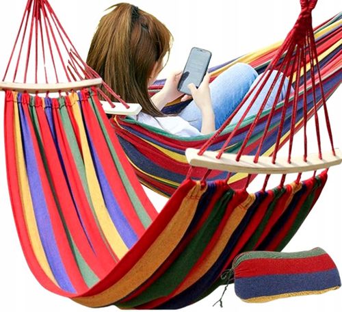 HAMAK OGRODOWY ZE STELAŻEM JEDNOOSOBOWY HUŚTAWKA DO OGRODU 1 OSOBOWY 200x80 na Arena.pl