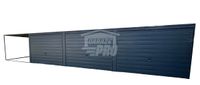 Garaż blaszany 9x5,5 + wiata 3x5,5 - 3x Brama Antracyt  GP218