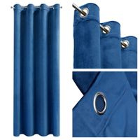 Zasłona gotowa na przelotkach Eurofirany 140X250 MELANIE granat