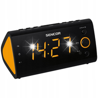 Zegar cyfrowy z radiem BUDZIK podświetlany LED 10 progr FM Sencor SRC 170OR