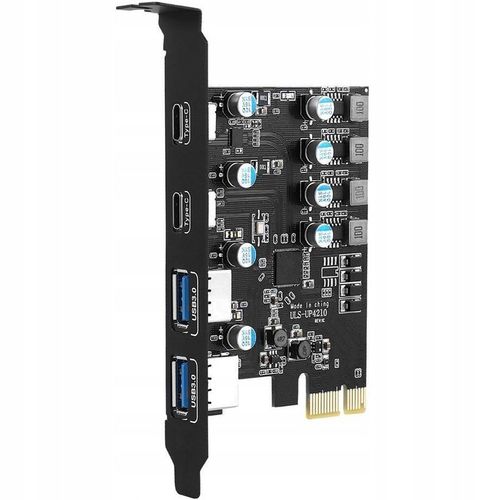 Karta rozszerzeń adapter do komputera PC PCI PCIe 2x USB 2x USB-C na Arena.pl