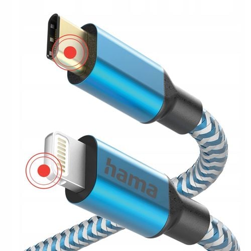 Kabel HAMA Ładujący/data Reflected USB typ C - Lightning/MFI 1.5m 201561 na Arena.pl