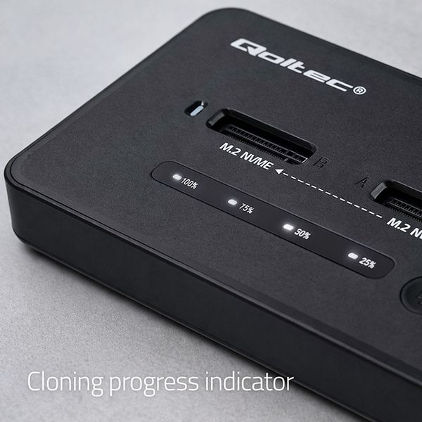 Qoltec stacja dokująca 2x M.2 NVMe USB-C zdjęcie 5