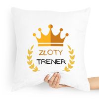 Prezent Poduszka Dla Trenera Złoty Trener Z Nadrukiem Ze Zdjęciem Z Nadruki