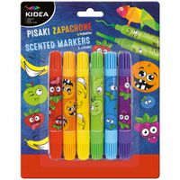FLAMASTRY PISAKI ZAPACHOWE DWUSTRONNE 6 KOL KIDEA