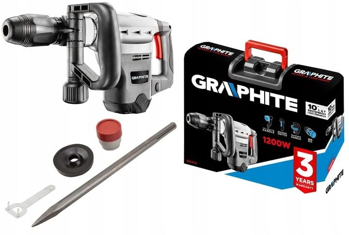 Młot wyburzeniowy 1200W 15J GRAPHITE zdjęcie 9