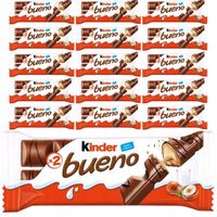 Kinder Bueno Wafel w czekoladzie z mleczno-orzechowym nadzieniem 43 g x 15