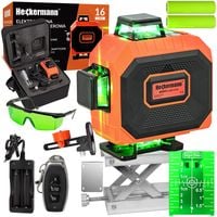 Zestaw Poziomica Laserowa Heckermann 16 Linii 4Dh Nowa + Tarcza + Okulary