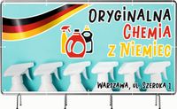 BANER REKLAMOWY oczkowany 100x50cm projekt w cenie CHEMIA Z NIEMIEC