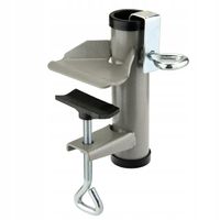 Uchwyt na parasol do mocowania na poręcz, balustrady, METALOWY, szary 23 mm