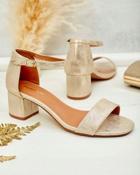 ZŁOTE SANDAŁY DAMSKIE HARRVO 39 zdjęcie 5