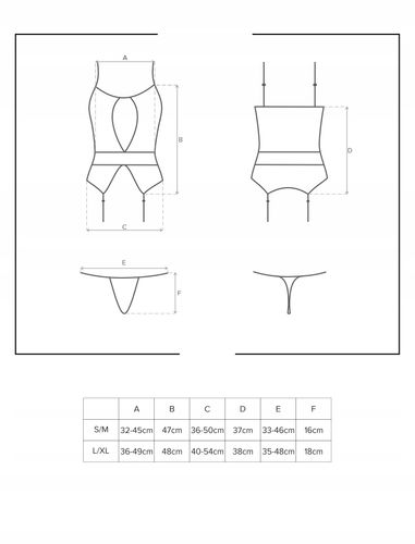 812-COR-1 gorset z uroczymi perełkami i stringami. na Arena.pl