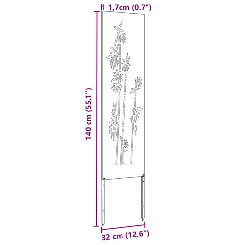 Ekran zapewniający prywatność w ogrodzie Srebrny 32 x 140 cm na Arena.pl