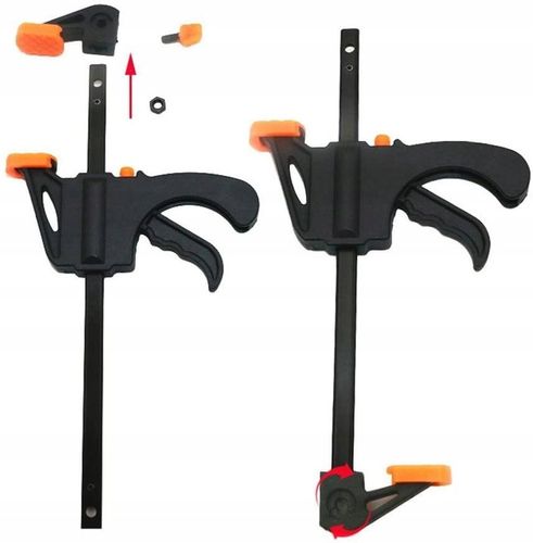 6x ŚCISK STOLARSKI UCHWYT JEDNORĘCZNY SZYBKOZACISKOWY SOLIDNY ZACISK 100 na Arena.pl