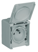Efapel Waterproof48 gniazdo z uziemieniem n/t IP65 szary 48112 KCZ