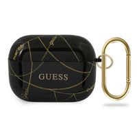 guess guacaptpuchbk airpods pro coverczarny/black gold chain