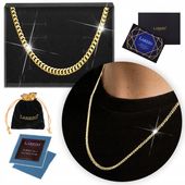 ZŁOTY ŁAŃCUSZEK MĘSKI 585 SPLOT PANCERKA 55cm PEŁNY WŁOSKI 3,2mm SREBRO 925