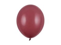 Balony pastelowe bordowe strong, 30 cm 10 szt.