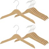 Wieszak dziecięcy lite drewno buk brązowy naturalny hak stalowy HANGA 10szt