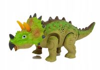 Dinozaur na baterie LEANToys Triceratops zielony