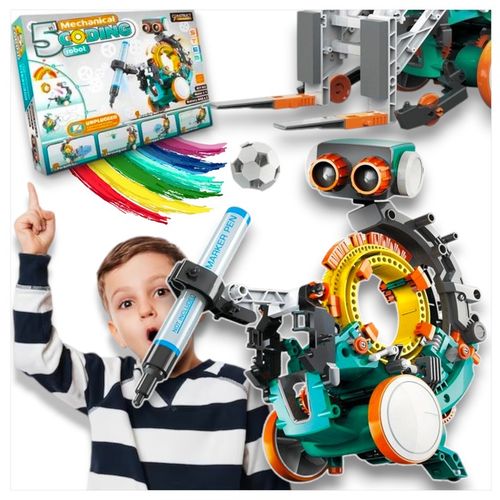 Robot Zabawka do Składania Robot Kodujący 5w1 Zabawka Kreatywna dla Dzieci na Arena.pl