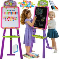 Dwustronna Tablica Do Rysowania 3w1 Suchościeralna Kredowa