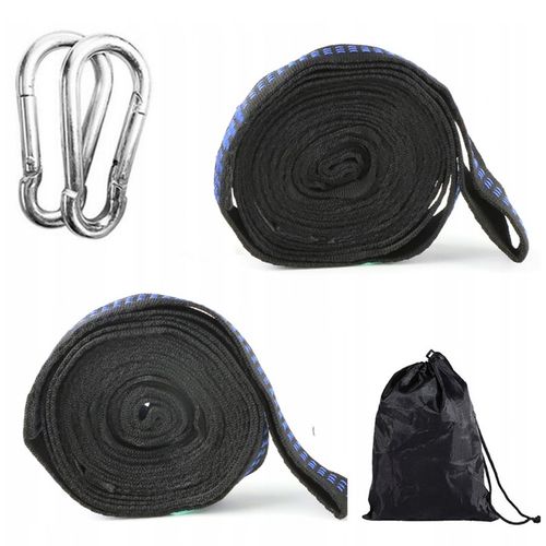 PASY DO MOCOWANIA HAMAKA, 2 SZTUKI, PASY Z 2 KARABIŃCZYKAMI, NA KEMPING na Arena.pl