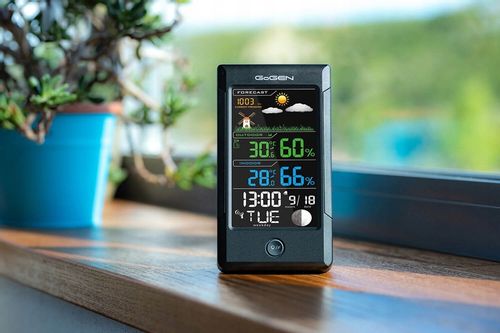 Stacja meteorologiczna budzik data fazy księżyca wilgotność Gogen ME1296 na Arena.pl