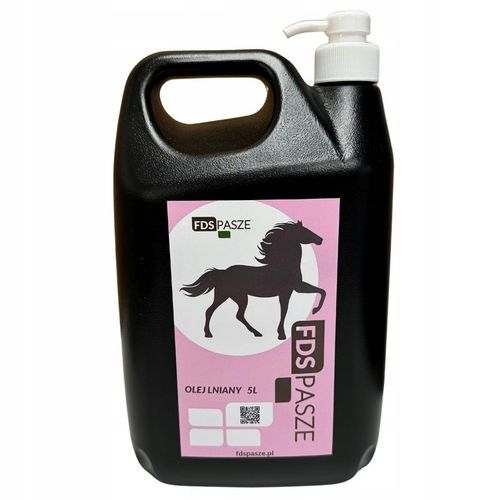 Olej Lniany dla Koni 5 litrów Naturalny Nierafinowany Tłoczony na Zimno FDS na Arena.pl