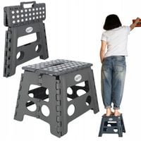 Taboret składany stołek podnóżek antypoślizgowy szary Easyform 32cm
