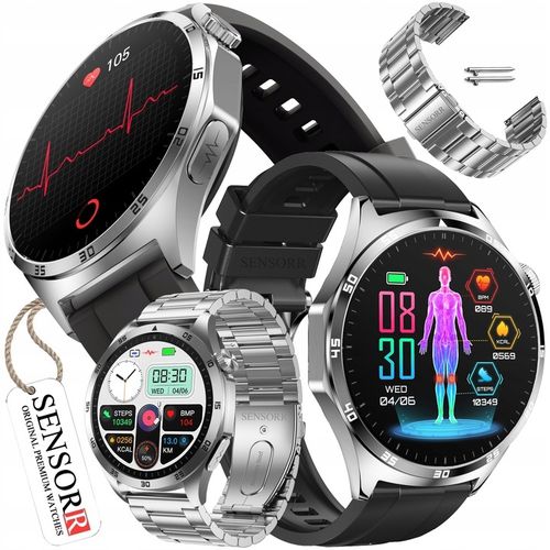 ZEGAREK MĘSKI SMARTWATCH ROZMOWY EKG POMIAR CUKRU CIŚNIENIE TEMPERATURA PL na Arena.pl