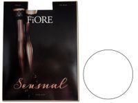 Pończochy samonośne ze szwem piękną koronką Fiore White 4