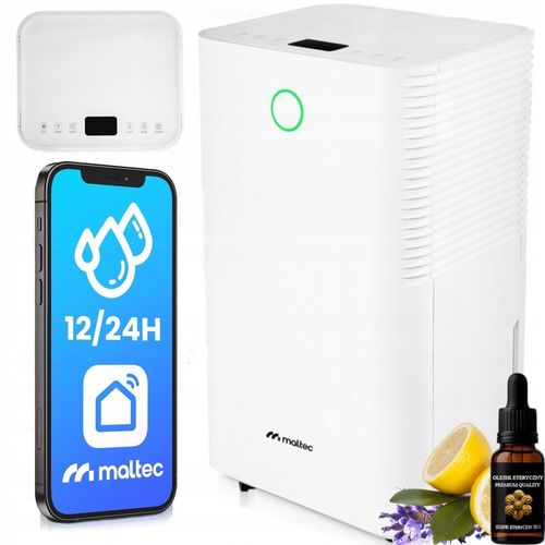 CICHY OSUSZACZ POWIETRZA POCHŁANIACZ WILGOCI 12L/24H + WiFi + TIMER na Arena.pl