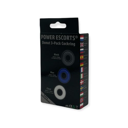 Ring-Donut Cockring 3 Pack-3 Colors Blue/Clear/Black na Arena.pl