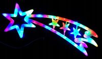 OZDOBA ŚWIĄTECZNA W OKNO KOMETA MULTIKOLOR LED 58 CM