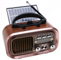 Radio RETRO Przenośne Głośnik TF MP3 USB Solar BLUETOOTH Akumulator 4234