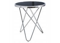Srebrny mały stolik kawowy BIAFIK