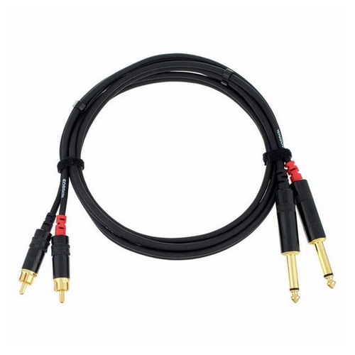 Kabel przewód audio pozłacany 2x RCA Cinch Jack 6,3 mm 1,5 m Cordial CFU PC na Arena.pl