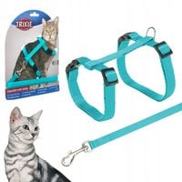 SZELKI REGULOWANE ZE SMYCZĄ DLA KOTA TRIXIE 27-45CM (RÓŻNE KOLORY)