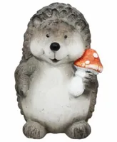 Figurka Jeż z grzybem stojąca ogrodowa duża 32 cm