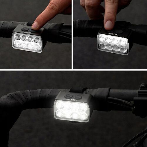 LAMPKA ROWEROWA PRZÓD 8xLED MOCNA JASNA 900LM OŚWIETLENIE ROWER USB-C VAYOX na Arena.pl