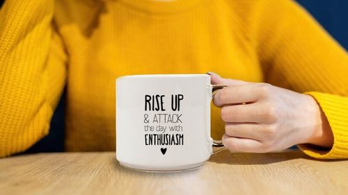 kubki Kubek szeroki złote ucho 400 ml z nadrukiem fotokubek zdjęcie prezent na Arena.pl