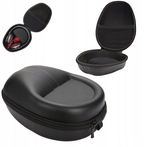 Etui na DUŻE słuchawki z zamkiem błyskawicznym twarde miękki środek H4 zdjęcie 1