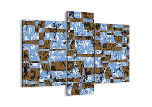 Obraz Na Płótnie - Kolor Błękit Brąz  - 95X80 Cm - Cb95X80-3729 na Arena.pl