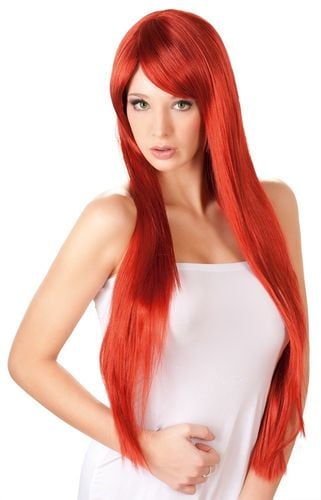 long straight red wig na Arena.pl
