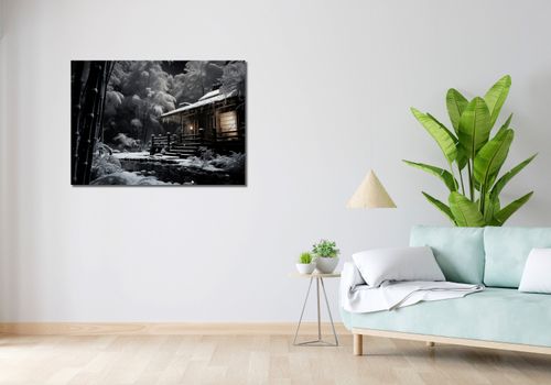 Obraz 100x70cm Tradycyjna Japońska Chatka na Arena.pl